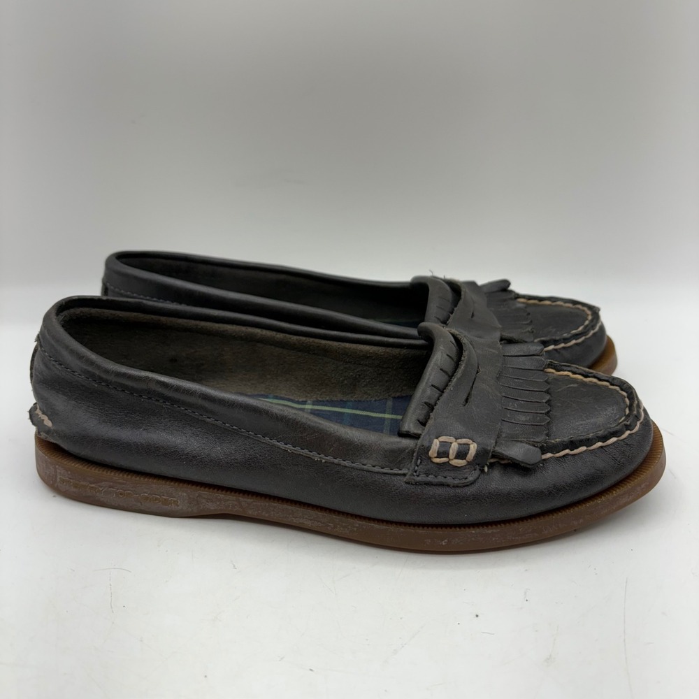 Sperry Top-Sider Womens 6M Kiltie Penny Loafers Slip On Shoes Dark Brown Leather